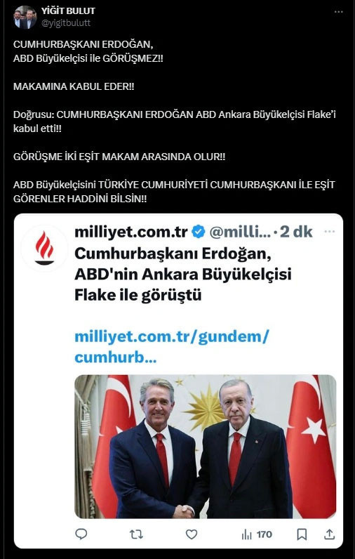 Cumhurbaşkanı Başdanışmanı Yiğit Bulut'tan o gazeteye sert tepki - Resim: 0