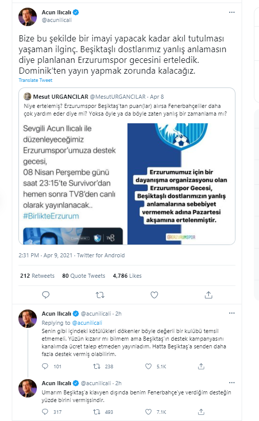 Acun Ilıcalı'dan Urgancılar'a sert cevap: Beşiktaş'a klavyen dışında destek ver - Resim: 1