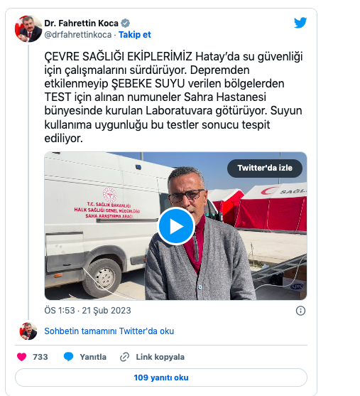 Bakan Koca'dan Hatay uyarısı! Kullanmayın elverişli değil - Resim: 0