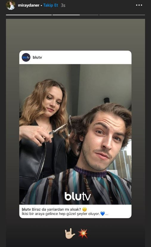 Miray Daner Boran Kuzum'un saçlarını kesti! Çekimler öncesi yeni imaj - Resim: 3