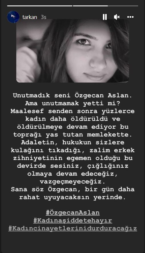 Tarkan'dan Özgecan Aslan paylaşımı: 'Unutmamak yetti mi' diye isyan etti - Resim: 3