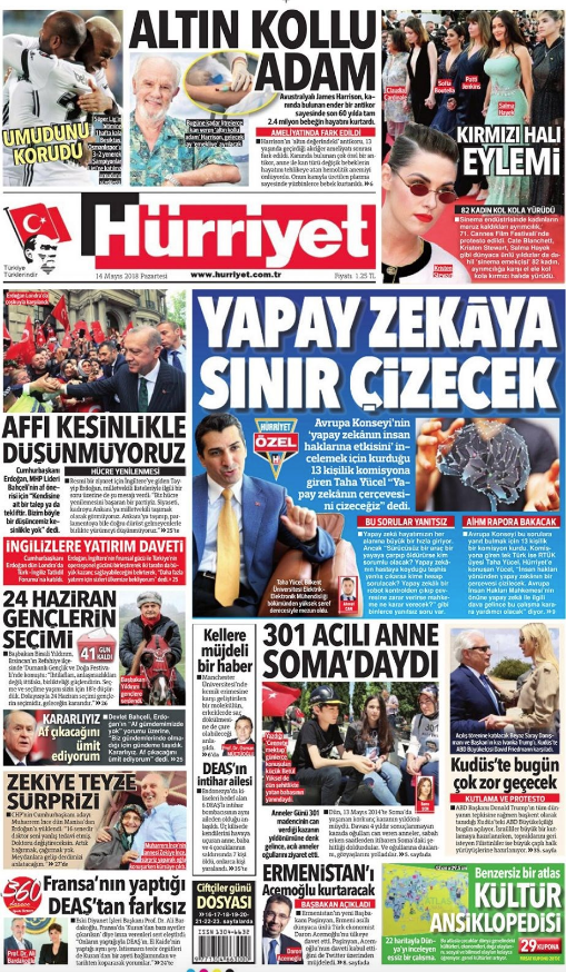 Gazete manşetleri 14 Mayıs 2018 Hürriyet - Sözcü - Habertürk - Resim: 3