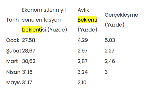 2025 yıl sonu enflasyou