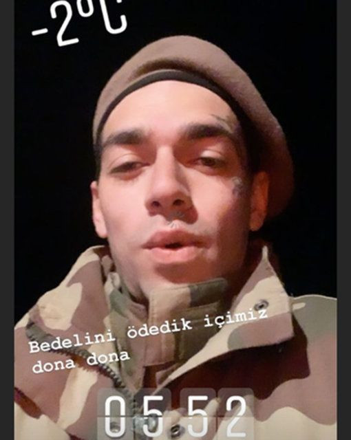 Ezhel kışladan ilk fotoğrafları paylaştı! Bedelini ödedik dona dona - Resim: 3