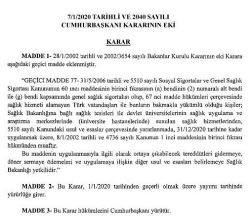 Genel Sağlık Sigortası borcu olanlar dikkat! Resmi Gazete'de yayımlandı - Resim: 0