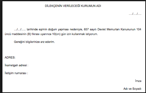 İdari izin dilekçesi nasıl yazılır kamuda idari izin kimler kapsar? - Resim: 0