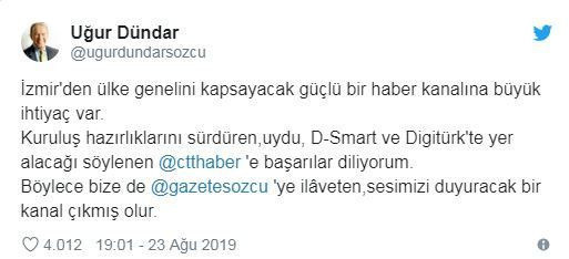 Uğur Dündar açıkladı; yeni bir televizyon kanalı geliyor - Resim: 0