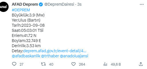 Sabah saatlerinde sallandı büyük panik yaşandı! AFAD'dan açıklama var - Resim: 0