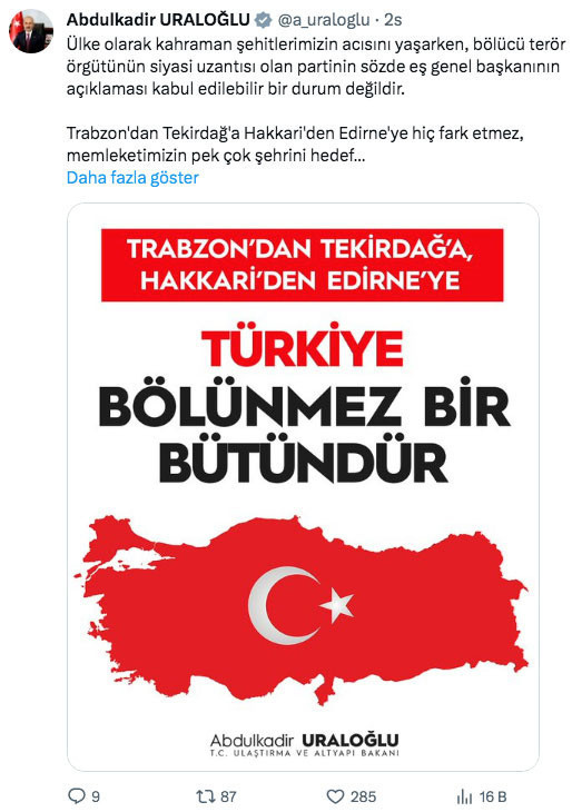 Abdulkadir Uraloğlu'ndan Tuncer Bakırhan'ın 'Tekirdağlı da Trabzonlu da rahat olmayacak' çıkışına yanıt - Resim: 0