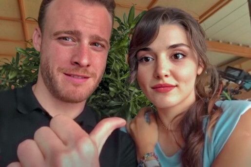Arkadaşları paylaşınca ele verdi! Hande Erçel Kerem Bursin fotoğrafındaki detay olay oldu - Resim: 1