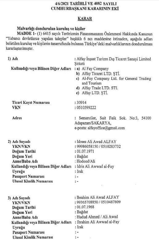 Erdoğan'ın imzasıyla Resmi Gazete'de yayımlandı! Mal varlıkları donduruldu - Resim: 1