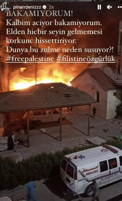 Ünlü isimlerden İsrail'in Gazze'deki hastane saldırısına tepki! Pınar Deniz, Fahriye Evcen, Hadise, Alişan, Esra Erol... - Resim: 4