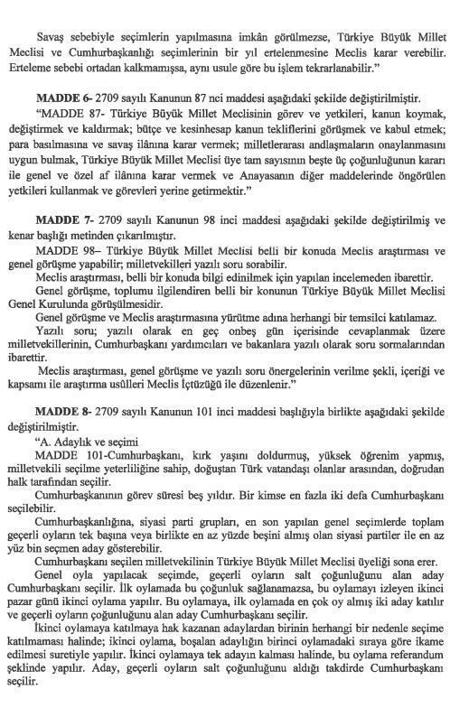 İşte 21 maddelik yeni Anayasa teklifi Bomba değişiklik - Resim: 3