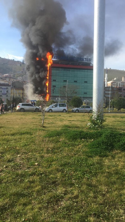 Trabzon'daki Avrasya Üniversitesi'nde yangın - Resim: 0