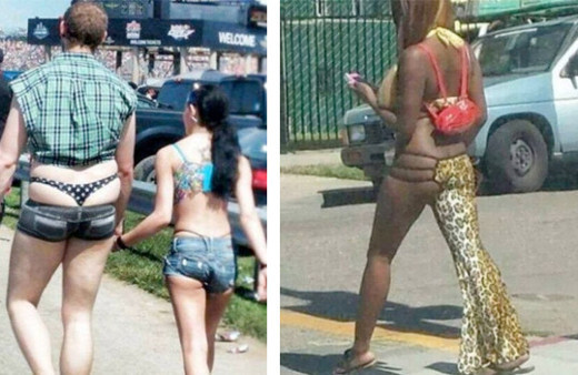 Şu giydiklerine bakın! Olmaz olsun böyle moda