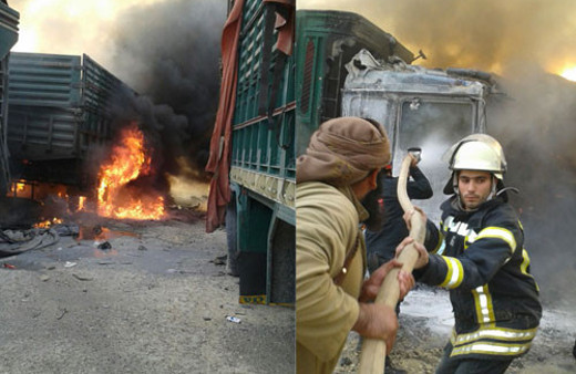 Rusya yardım tırlarını vurdu ölü var