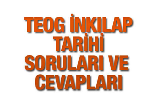 TEOG İnkılap Tarihi soruları ve cevap anahtarı 26 Kasım 2015 EBA