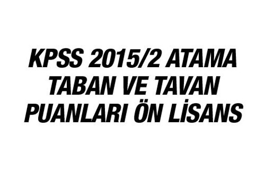 KPSS tercih sonuçları ön lisans atama taban puanları
