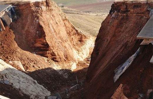 Suruç sulama tünelinde çökme meydana geldi