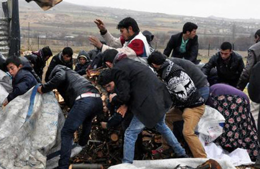 Suriyeliler'in odun izdihamı