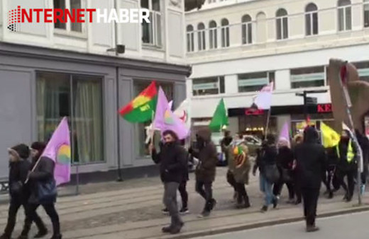 Danimarka'da bebek arabaları ile HDP'ye destek eylemi 