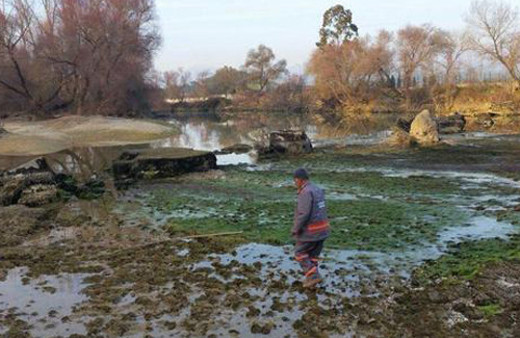 Manavgat Şelalesi'nde sular çekildi