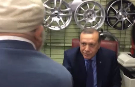 Erdoğan'ın esnaf ziyaretinde ilginç anlar