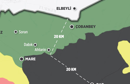 PKK ve PYD çöküyor 20 kilometre kaldı bu haritaya bakın