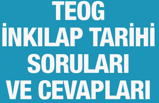 TEOG İnkılap Tarihi soruları 24 Kasım 2016 cevap anahtarları EBA