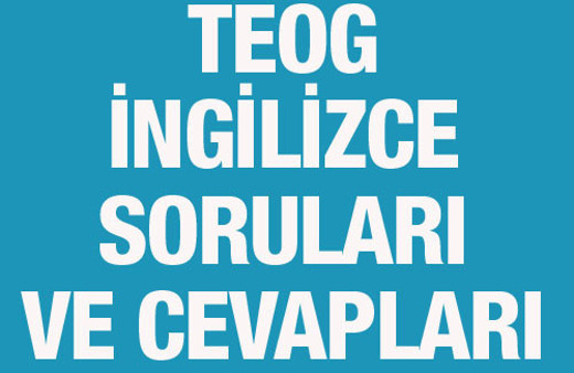 TEOG İngilizce soruları 24 Kasım 2016 cevap anahtarları EBA