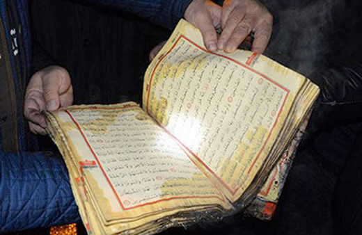 Yangında sadece Kur'an'ı Kerim yanmadı