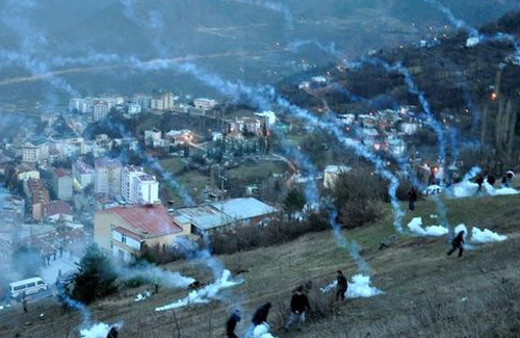 Cerattepe'de maden protestosuna müdahale