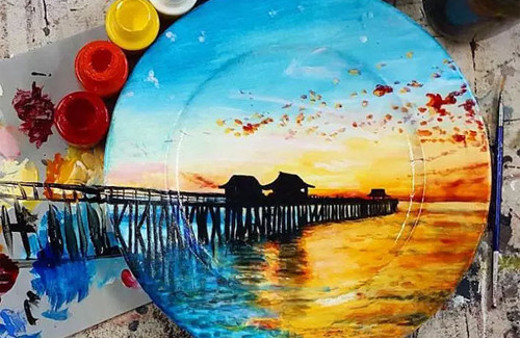 Tabak üzerinde muhteşem sanat