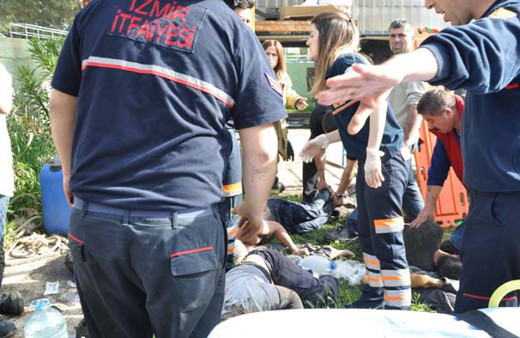 İzmir’de facia! 6 işçi kimyasal kazanın içine düştü