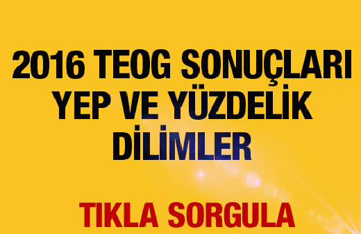 TEOG sonuçları e-okul sorgu ekranı YEP puanları 2016