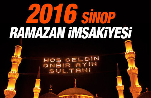 Sinop iftar vakti 8 Haziran 2016 imsakiye