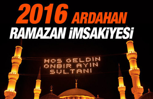 Ardahan iftar vakti 8 Haziran 2016 imsakiye