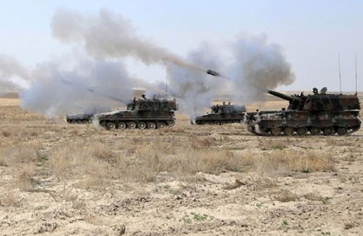 TSK Menbiç'in kuzeyinde YPG'yi vurdu