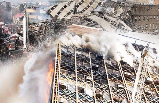 İran’da 17 katlı bina çöktü işte enkazdan görüntüler