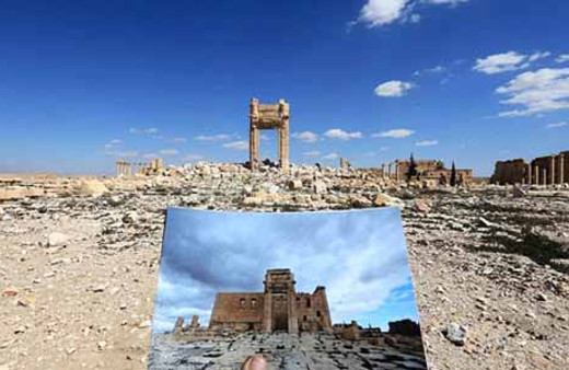 IŞİD tarihi antik tiyatroyu yerle bir etti