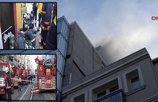 İstiklal Caddesi'nde yangın
