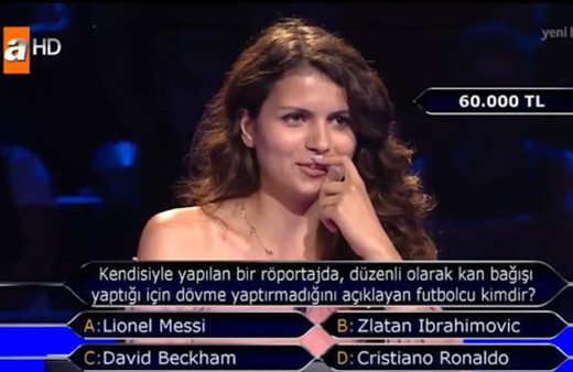 Kim Milyoner Olmak İster'de programa damga vuran Messi yorumu
