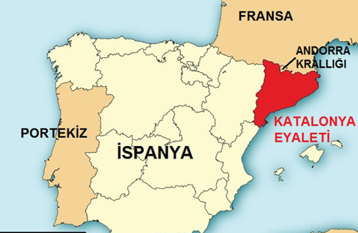 Katalonya neresi haritadaki yeri ve tarihi referandumla...
