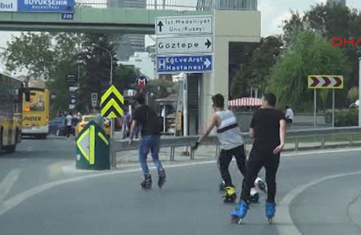 Paten ile tehlikeli yolculuk!