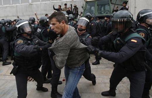 İspanya'daki referanduma sert müdahale