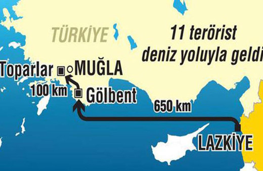 İşte PKK'nın yeni rotası! O tekne 45 günde 6 sefer yapmış!