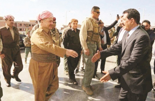 Barzani komutanlarıyla Kerkük'e çıkarma yaptı!