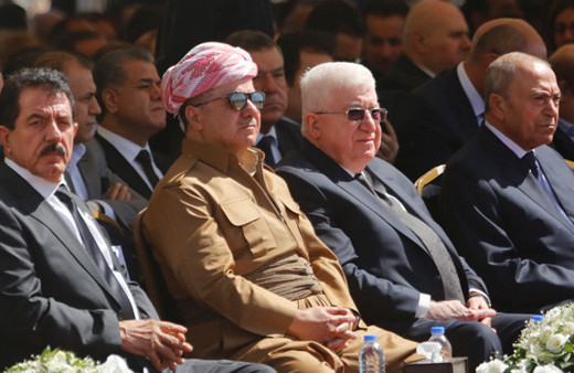 Talabani'nin cenazesinde Barzani böyle görüntülendi