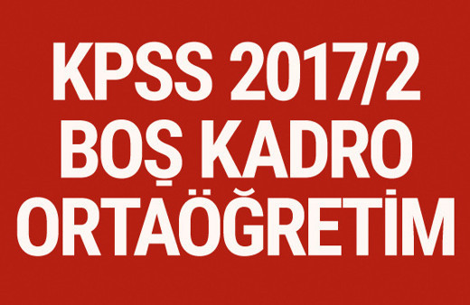 KPSS 2017/2 tercih kılavuzu ortaöğretim boş kadro başvuru ekranı