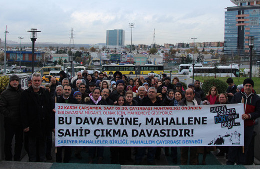 Sarıyerliler gecekondularına tapu için yürüdü